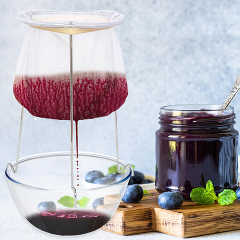 Haawooky yogurt and cheese straining use case with stable stand