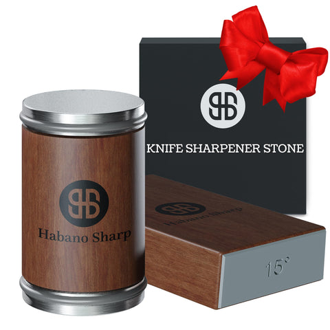 Habano Sharp kit side view showing secure magnetic base for knife sharpening
