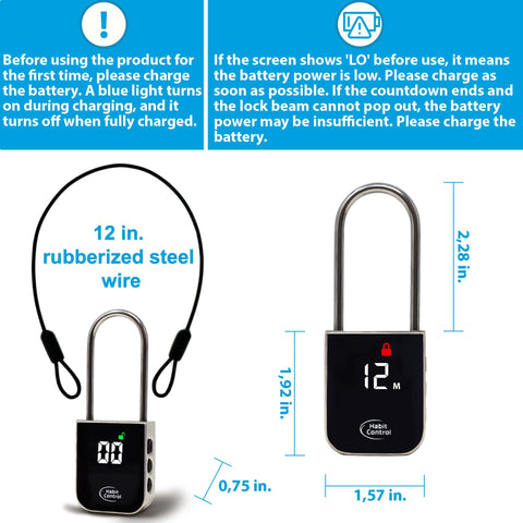 Habit Control timer lock in kitchen use for snack and device control.