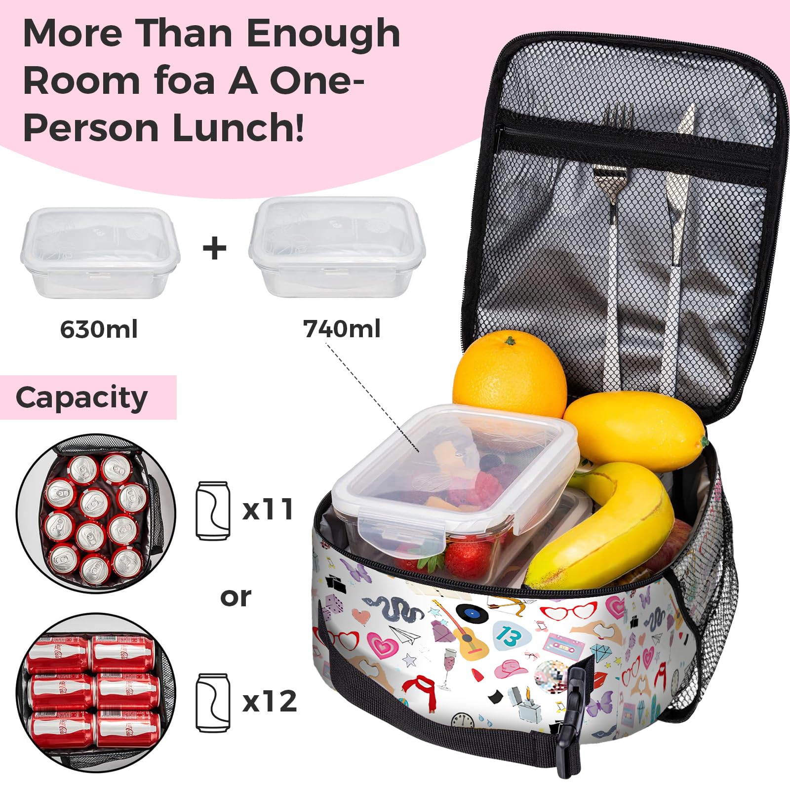 HABITAYGI lunch bag EVA insulation; easy cleanup after meals