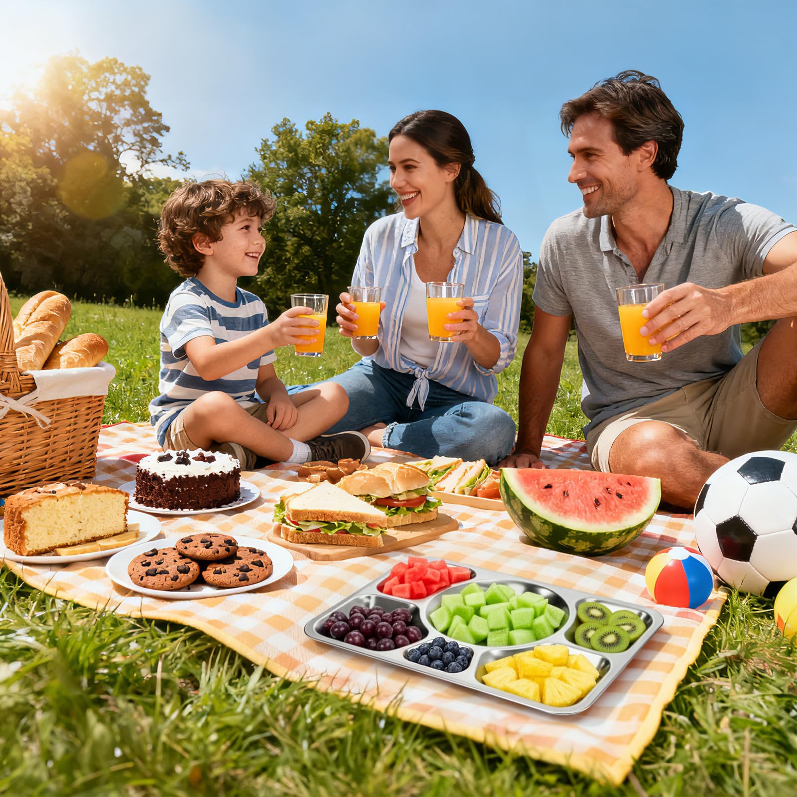 Hacaroa cafeteria and camping-friendly divided plate.