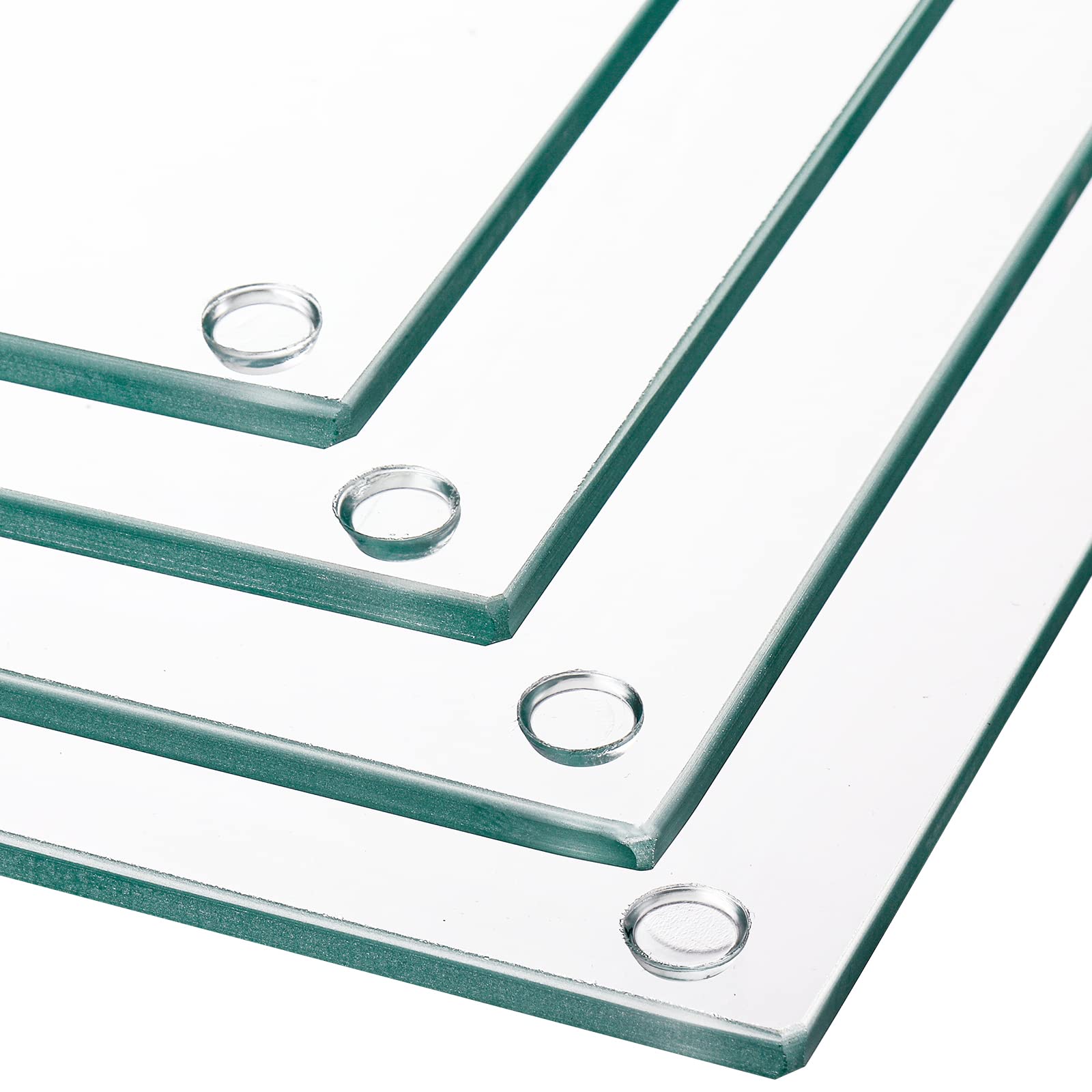 Hacaroa glass cutting boards with rubber feet provide non-slip stability on counters