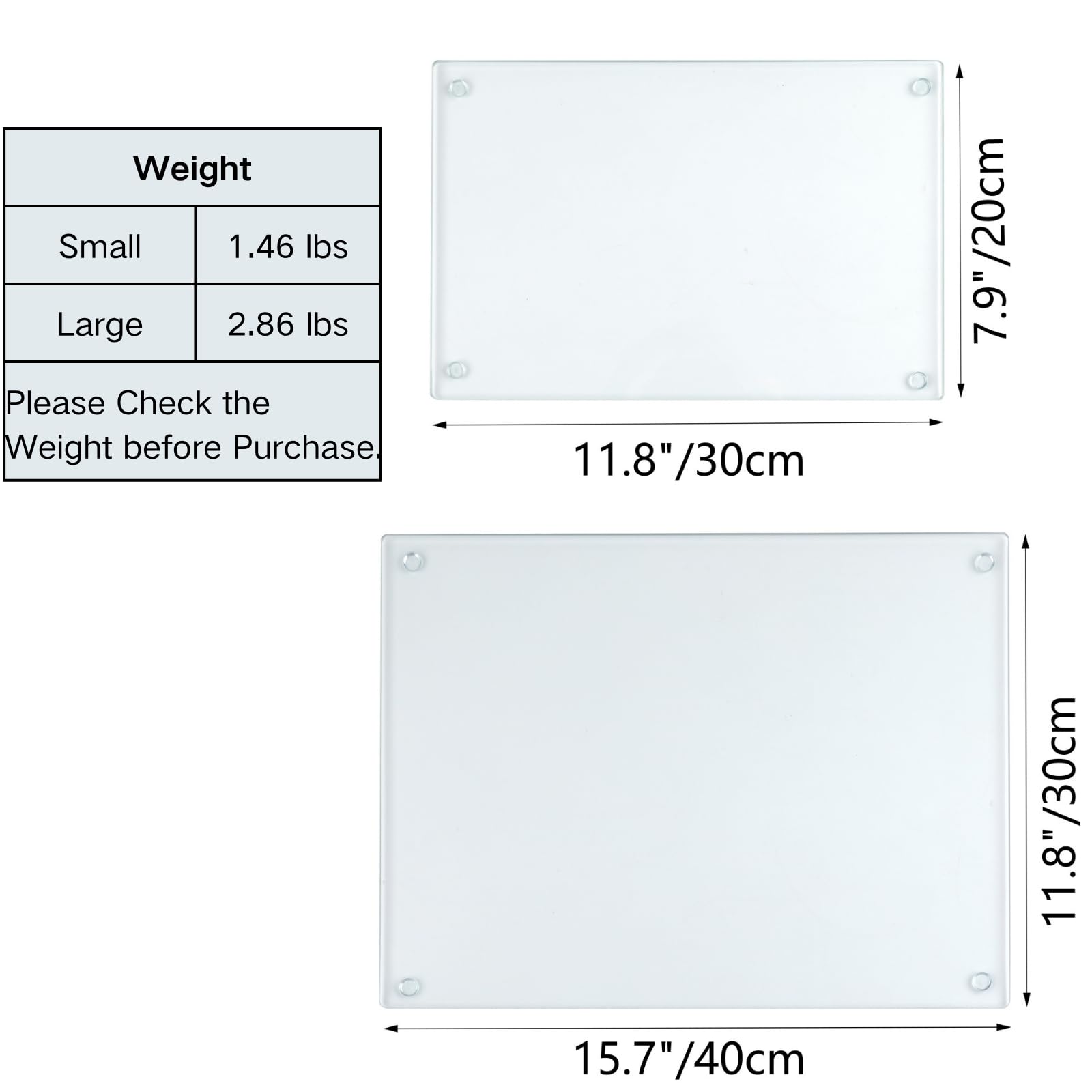 Hacaroa large cutting board 15-7x11-8 inches, provides ample prep space.