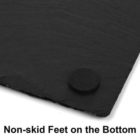 Hacaroa slate serving platter with writing surface for labeling cheeses.