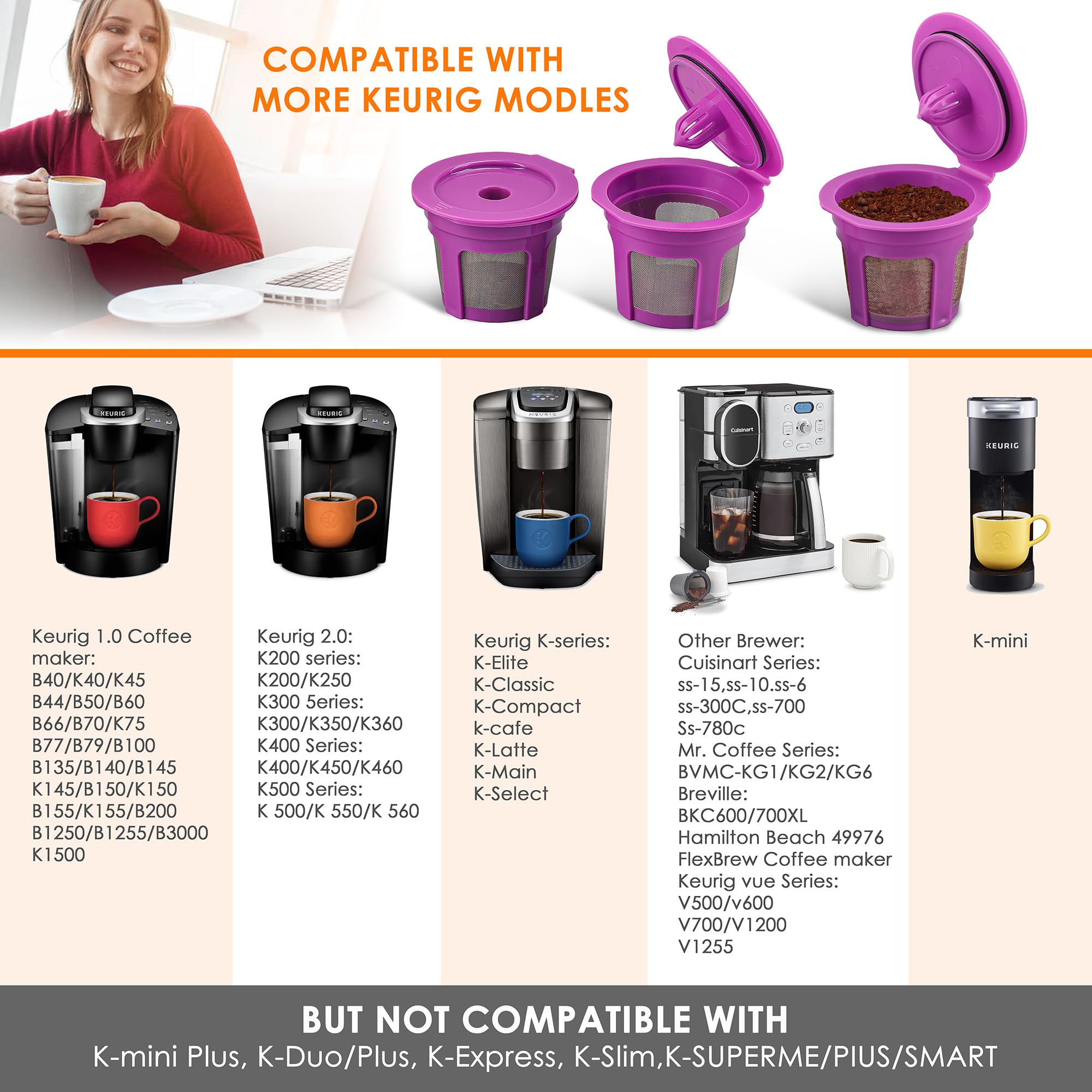 Haetyly 100-count disposable coffee filters for mess-free cleanup