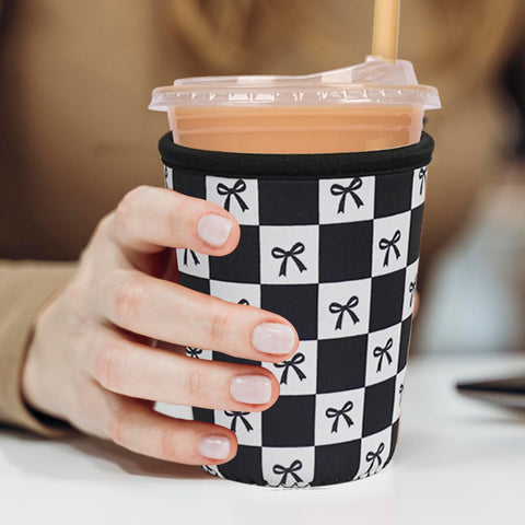Haevola neoprene sleeve wrapped on cup demonstrates versatile fit for various cup sizes.