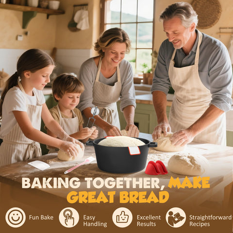 Hafaqen sourdough baking kit supports proofing and dough shaping.