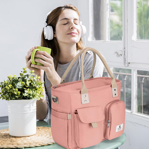 Hafmall 16L lunch bag in use during a picnic, showcasing spacious capacity