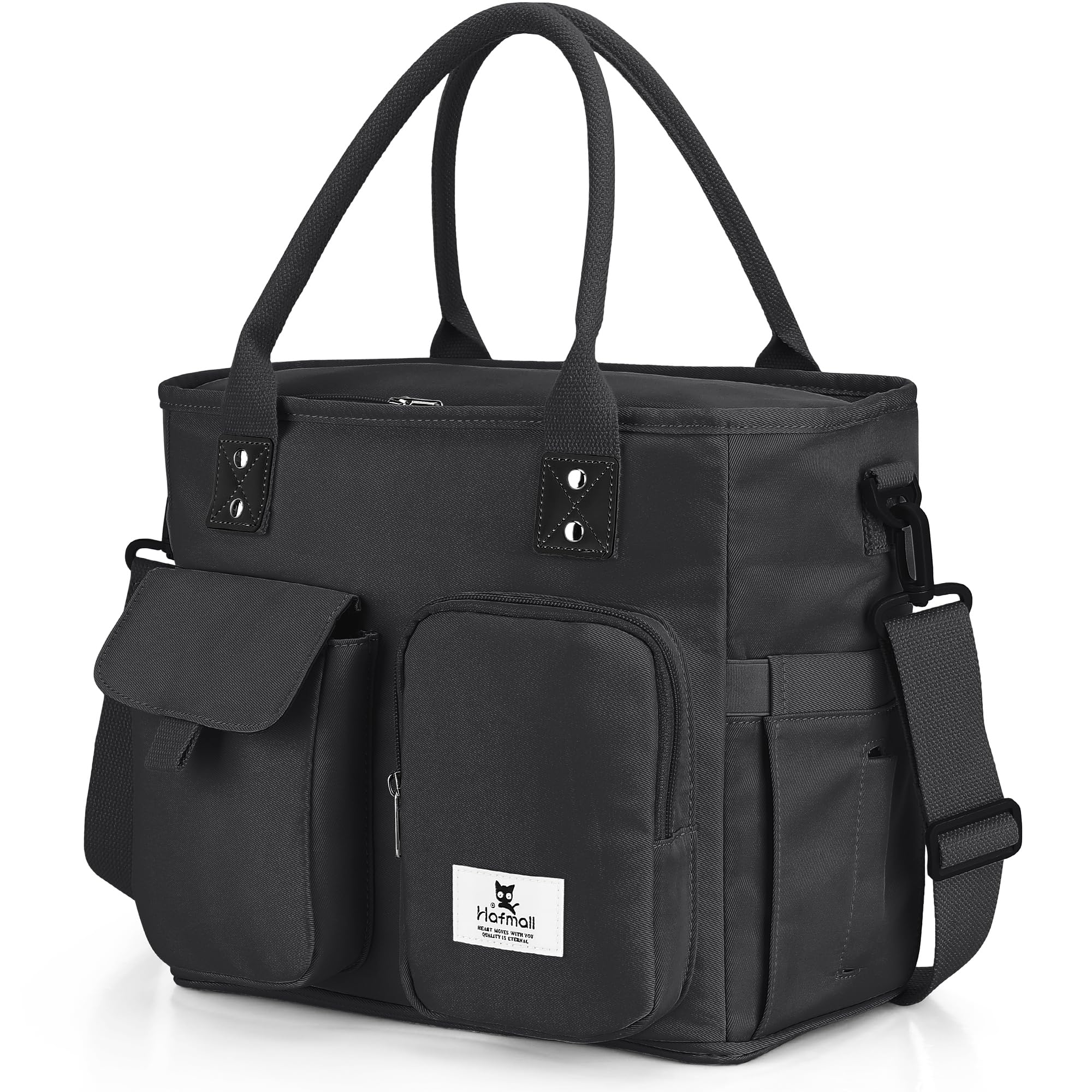 Hafmall large insulated lunch bag for work keeps meals fresh and organized.