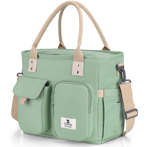 Hafmall large insulated lunch bag front view, stylish for daily commute.