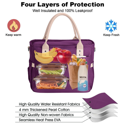 Hafmall leakproof interior helps prevent spills and keeps food fresh