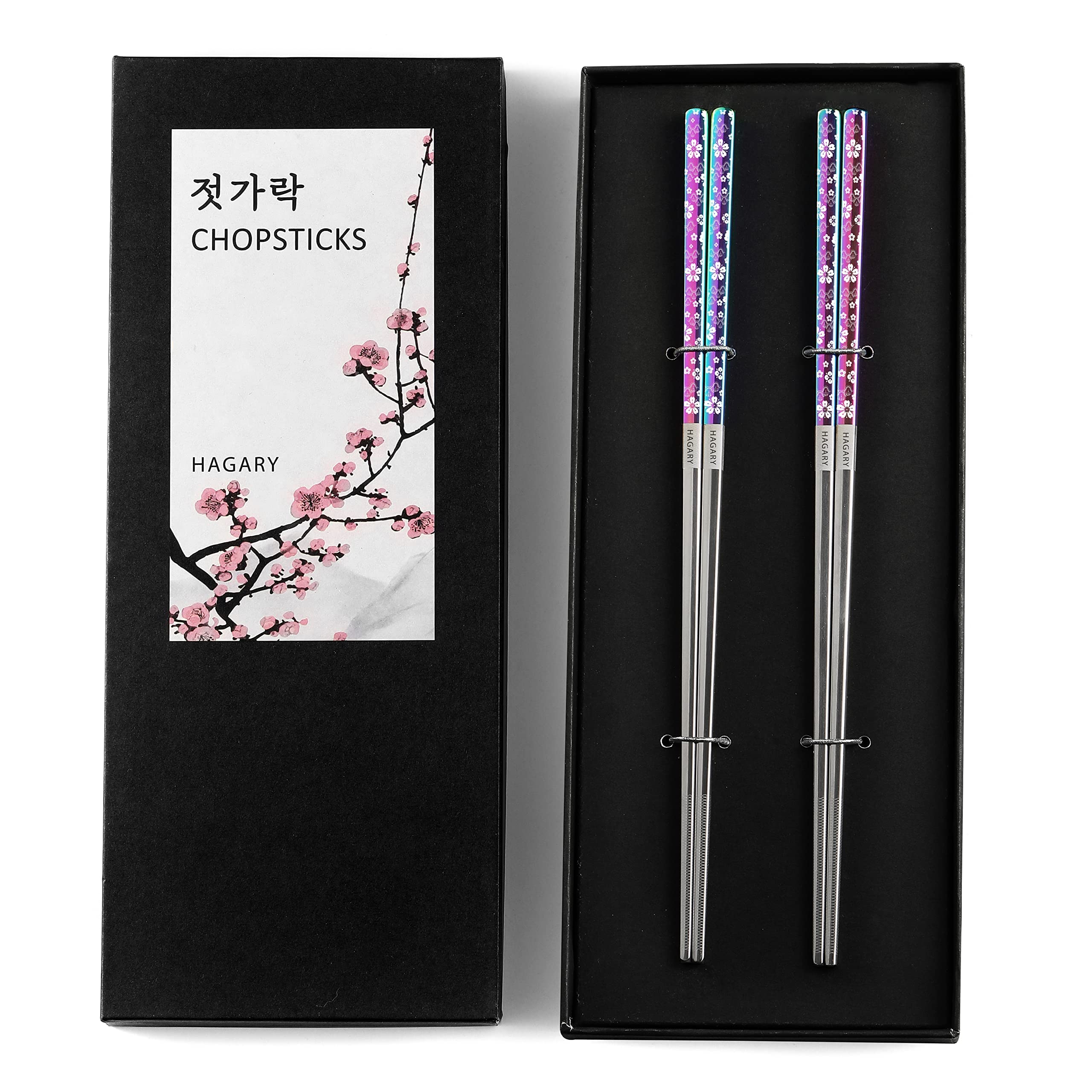 Hagary cherry blossom pattern chopsticks for elegant Sakura-inspired dining.
