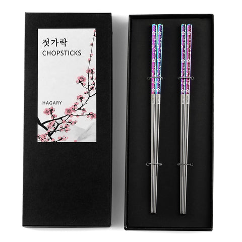 Hagary cherry blossom pattern chopsticks for elegant Sakura-inspired dining.