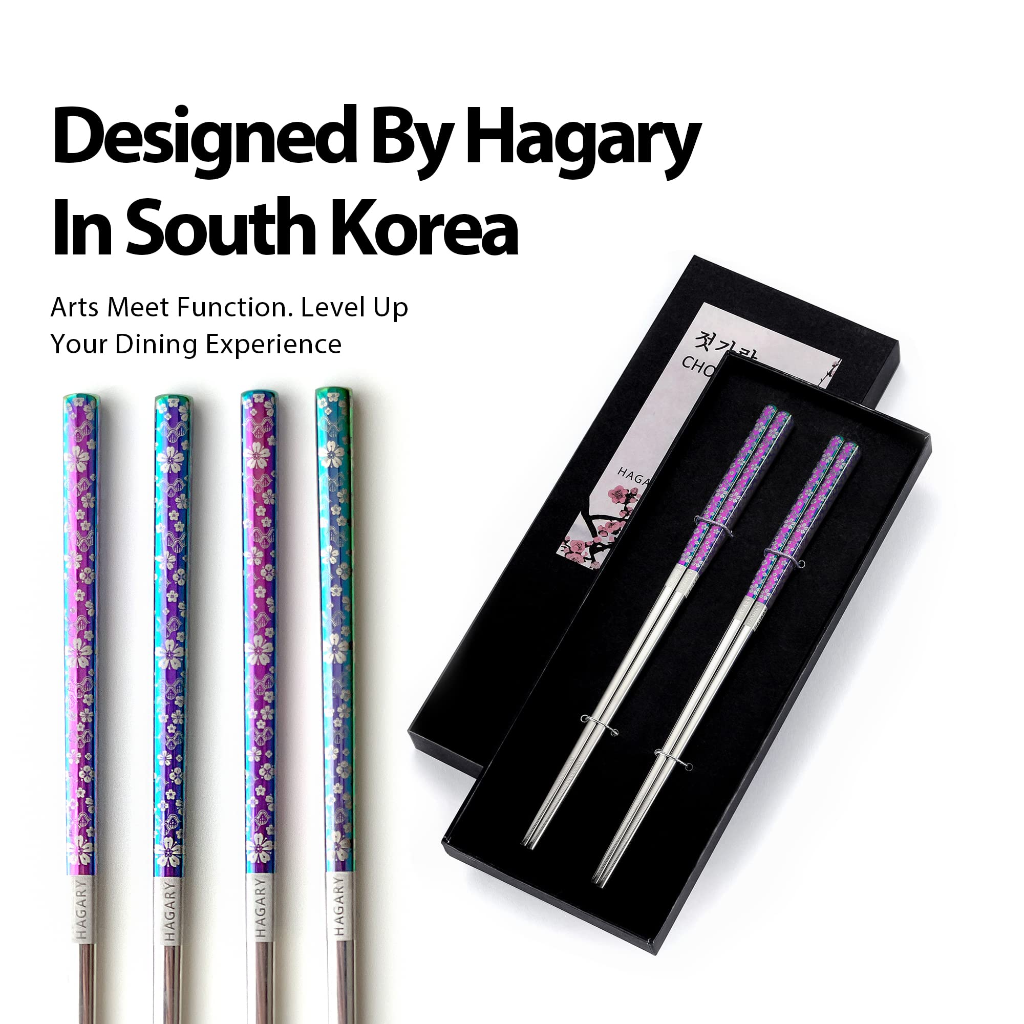 Hagary dishwasher-safe chopsticks simplify cleanup after meals.