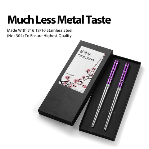 Hagary dishwasher-safe chopsticks simplify cleanup and encourage reuse.