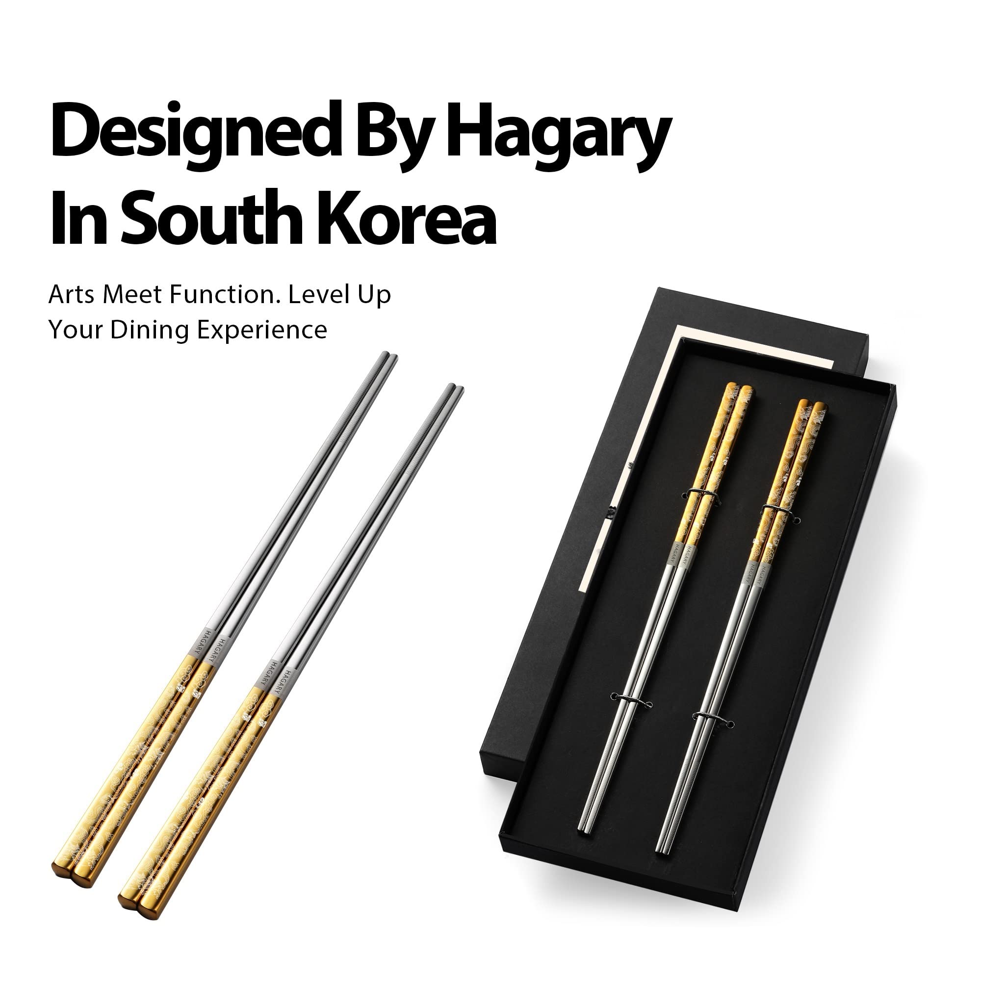 Hagary Dragon Chopsticks are dishwasher safe for easy cleaning and reuse