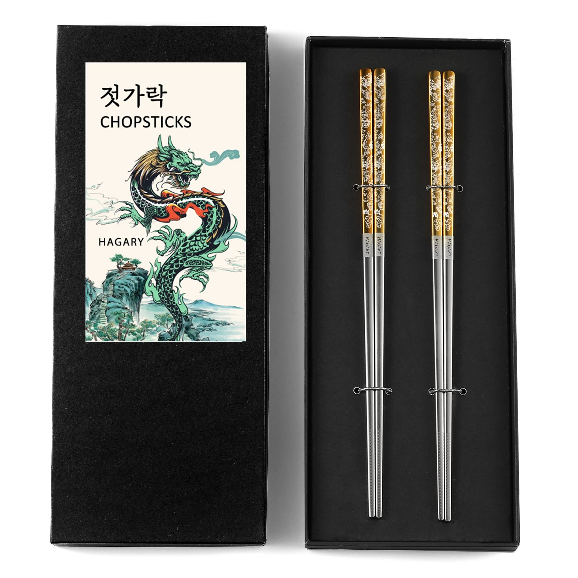 Hagary Dragon Chopsticks with dragon design for stylish dining and grip