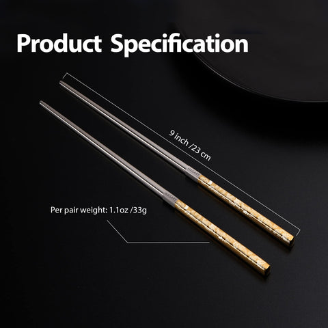 Hagary Dragon Chopsticks square profile prevents sliding and improves balance