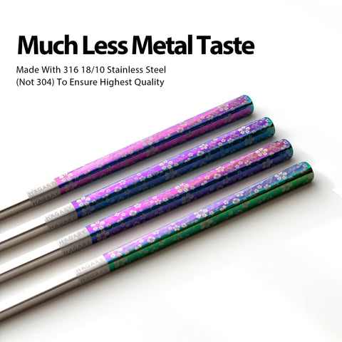 Hagary non-slip tip chopsticks provide secure grip for noodles and dumplings.