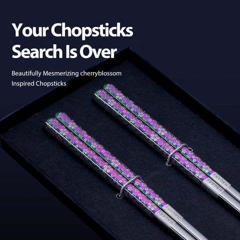 Hagary stainless steel chopsticks 316-18-10 offer durable daily use.