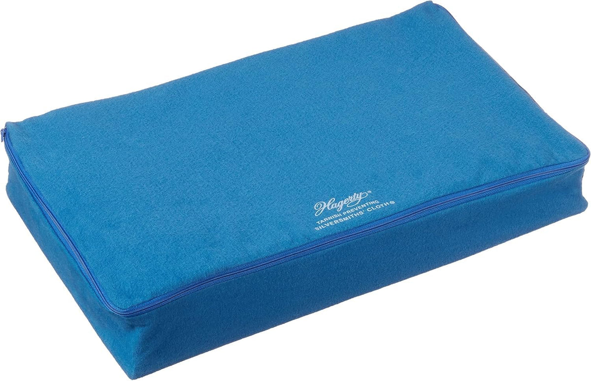 Hagerty flatware storage liner with tarnish protection keeps silverware organized and ready.