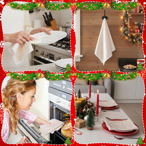 Hahafelt kitchen towels with easy-care, machine washable microfiber fabric.