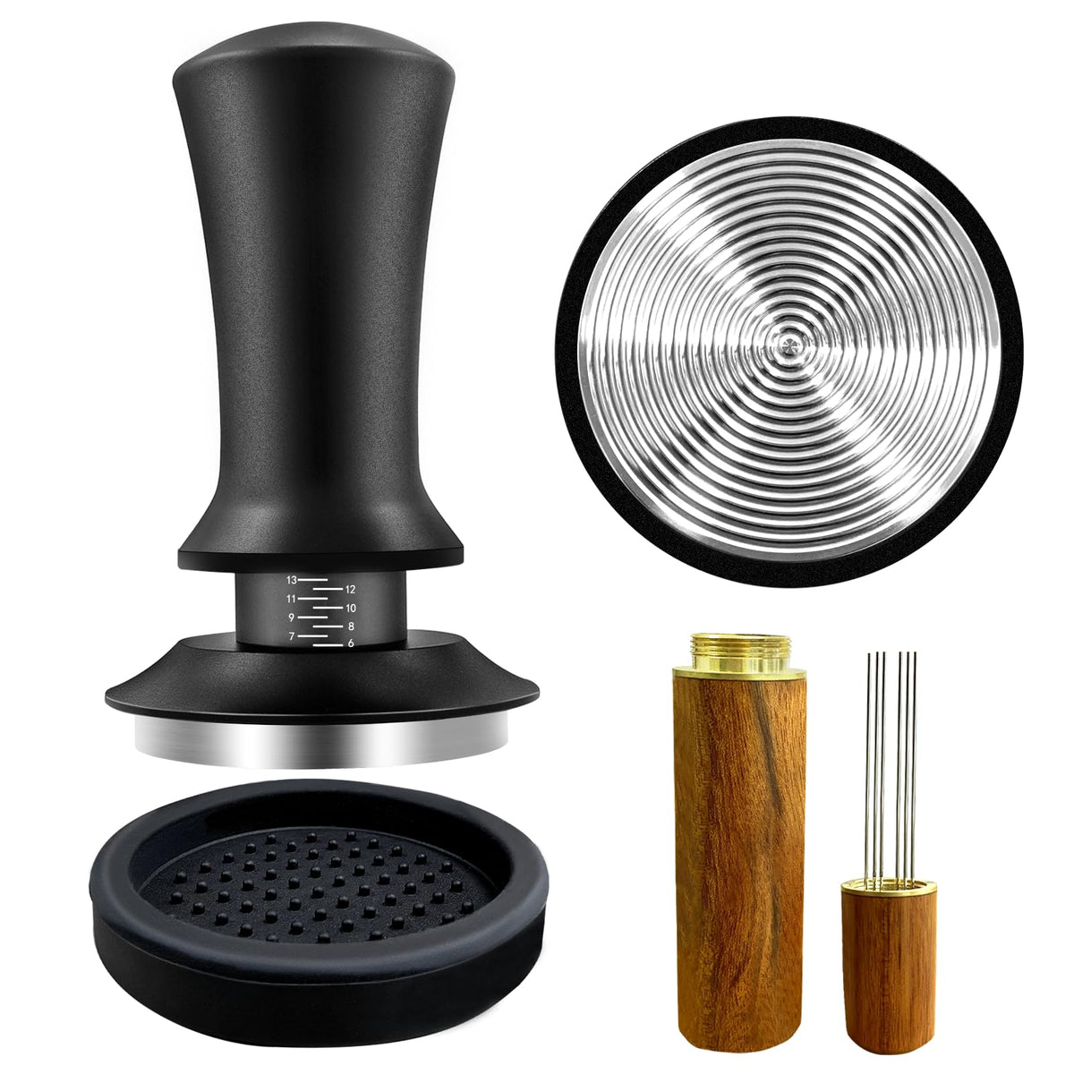 HahaGo 51mm espresso tamper base for even extraction and consistent tamping