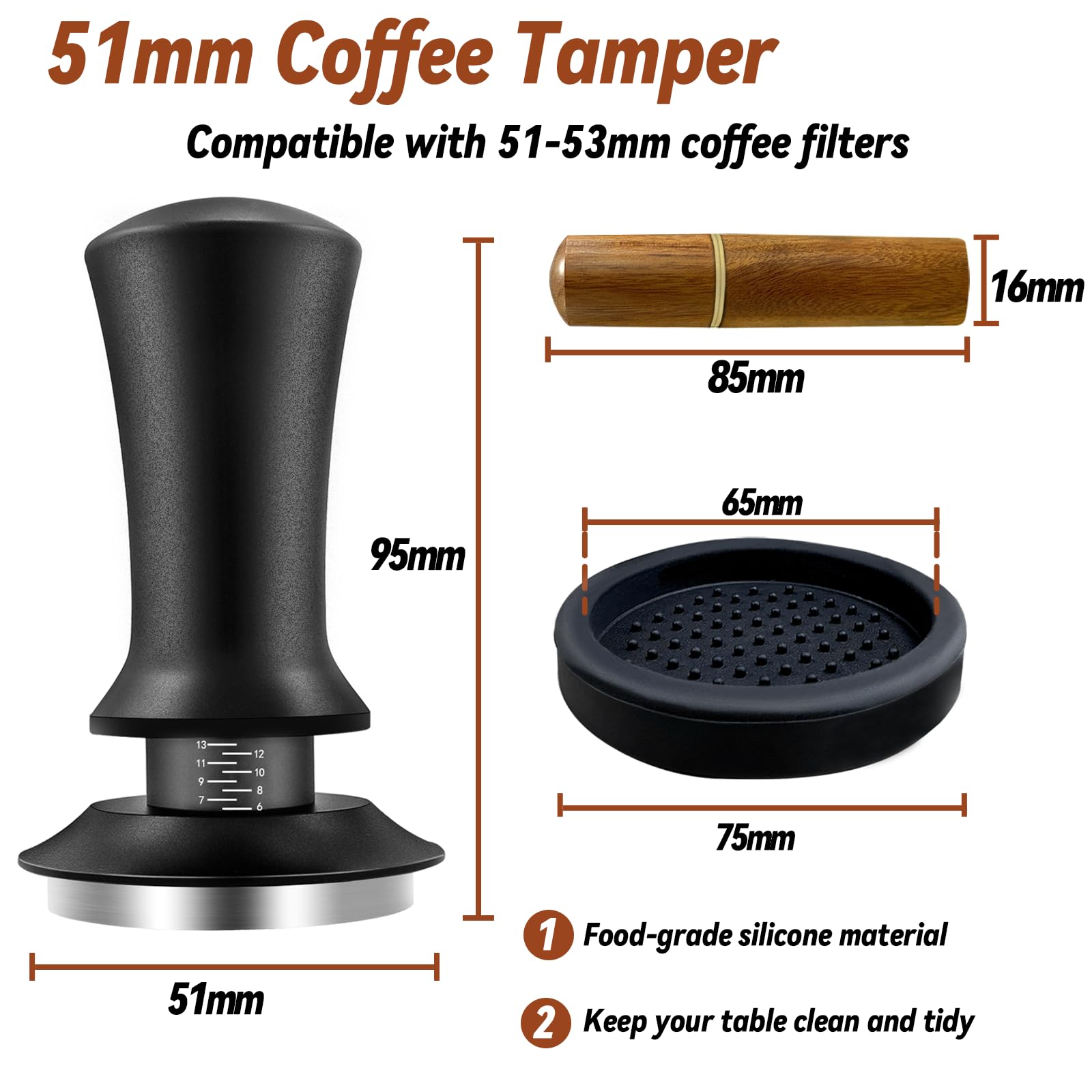 HahaGo ergonomic tamper handle for comfortable, controlled pressing