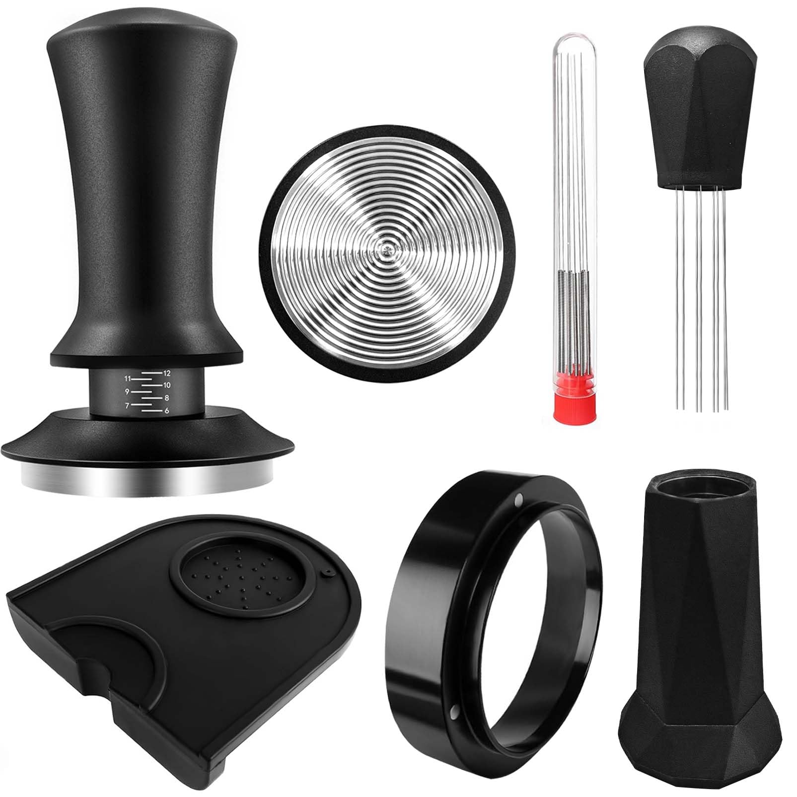 HahaGo espresso tamper 51mm in use delivering a smooth, even tamp for full flavor.
