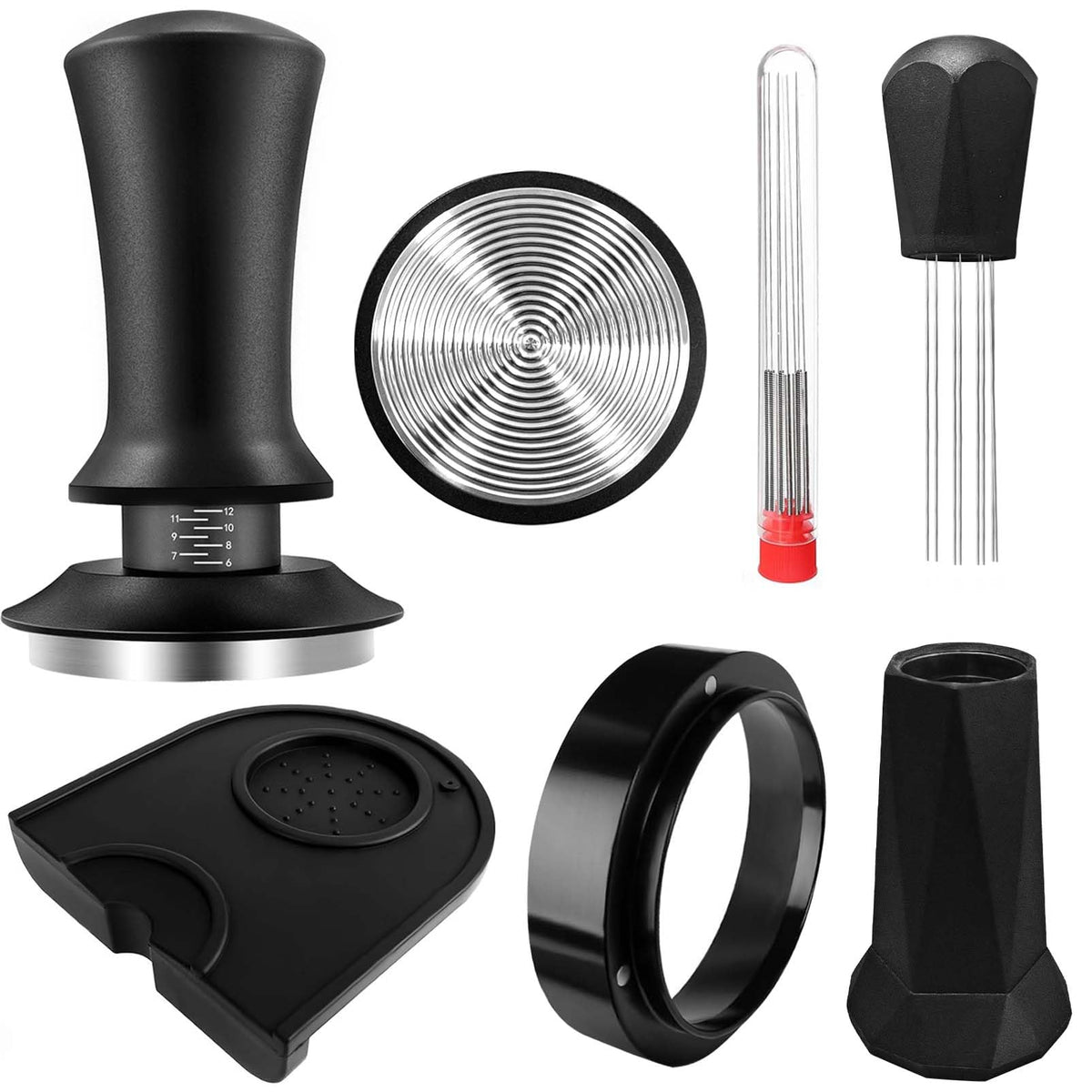 HahaGo espresso tamper 51mm in use delivering a smooth, even tamp for full flavor.
