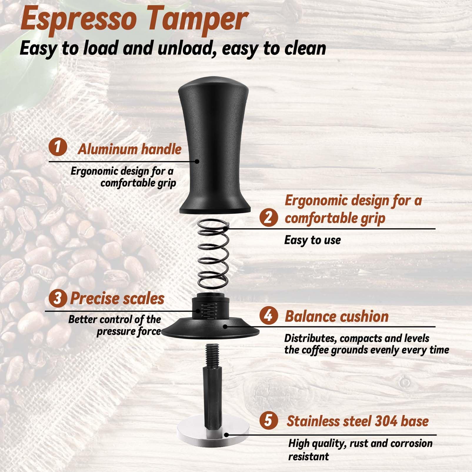 HahaGo distribution tool in use helping even coffee through the filter for extraction.
