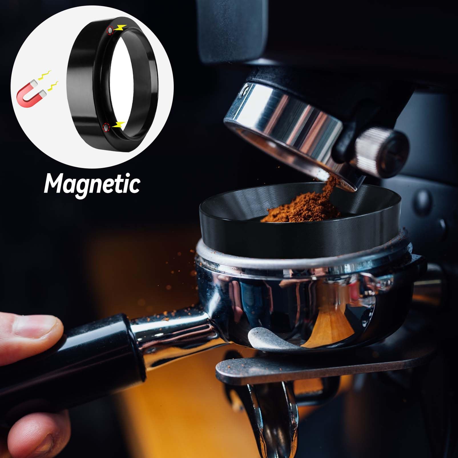 HahaGo silicone tamper mat keeps countertop protected while stabilizing tamping.