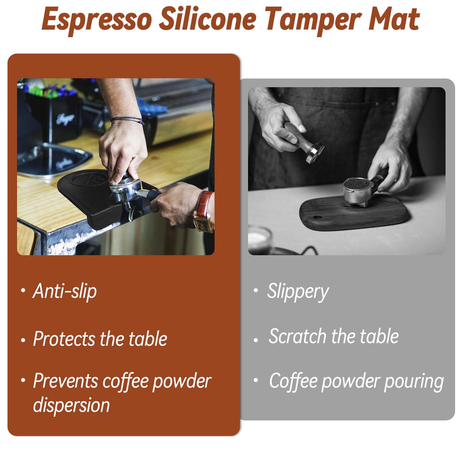 HahaGo espresso tamper set shown for professional and home baristas.