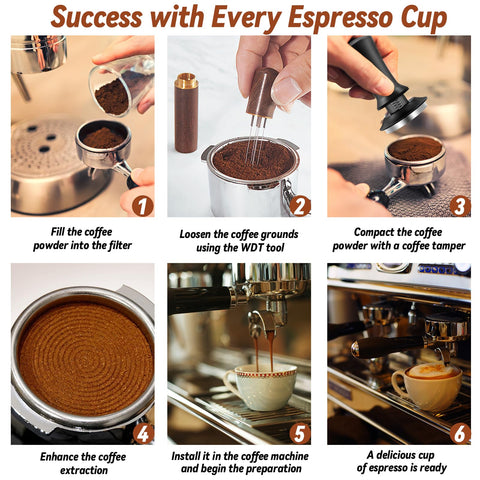 HahaGo flat stainless steel base ensures stable contact with portafilter