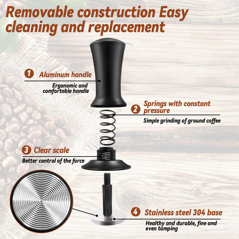 HahaGo silicone mat included protects countertops and keeps grounds tidy.