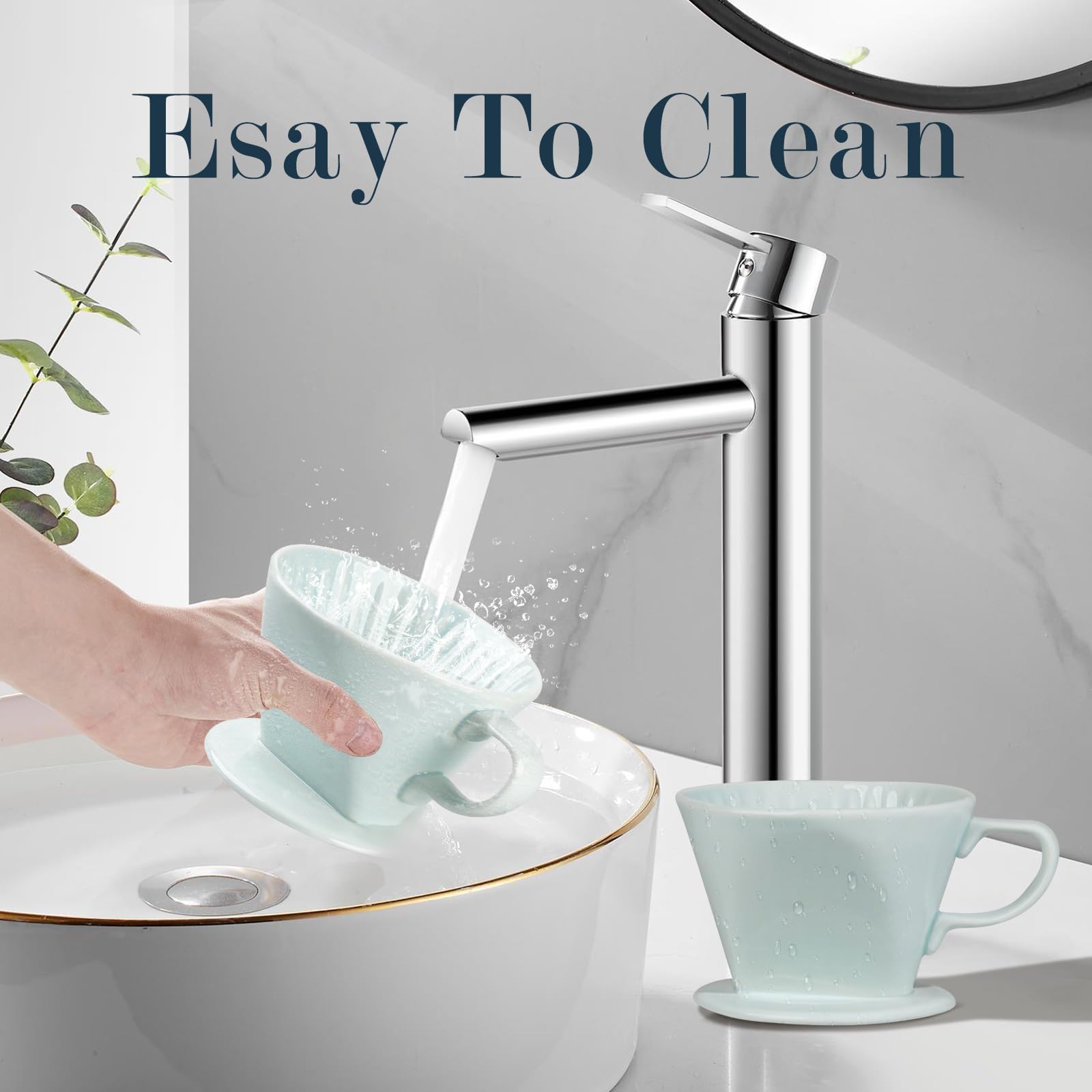 Hailanbao easy-clean ceramic pour-over dripper designed for daily use