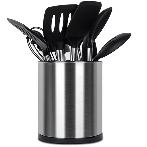 Haiyouneer 360° rotating utensil holder on countertop for easy reach while cooking