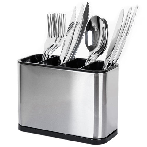 Haiyouneer silverware caddy on a clean countertop keeps utensils organized.