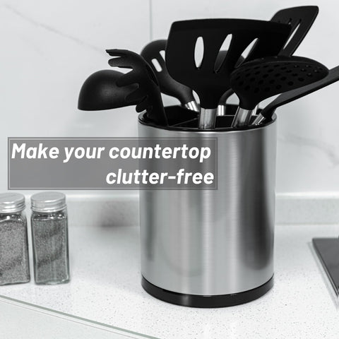 Haiyouneer stylish stainless steel kitchen organizer on a counter