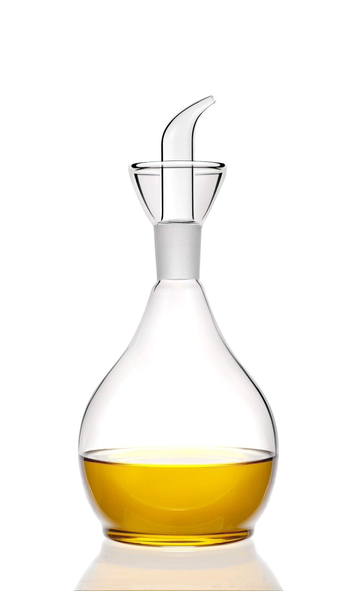 HAIZEEN olive oil dispenser glass bottle with no-drip spout for mess-free pouring