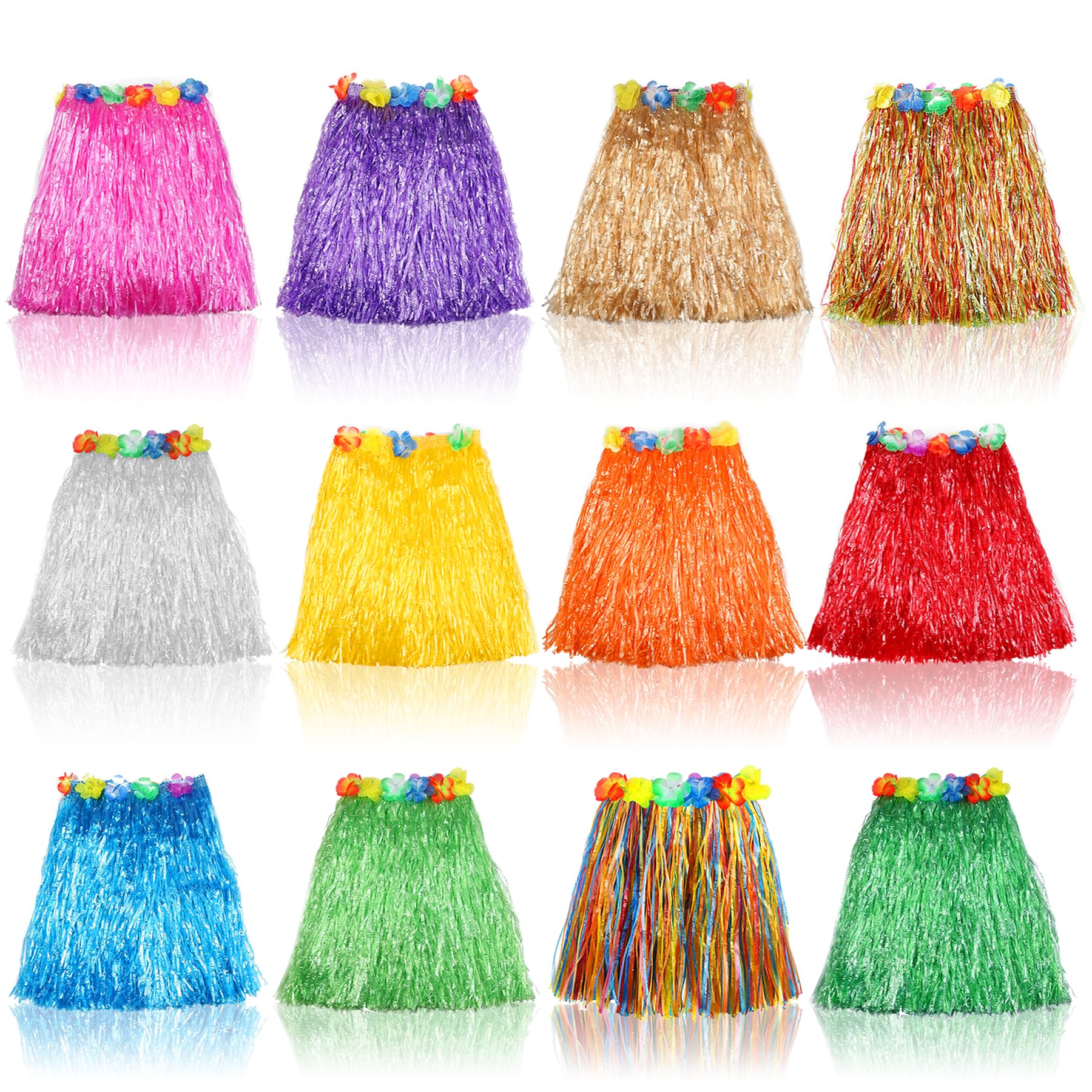 Hajoyful grass skirt for Hawaiian luau with soft fabric and festive tropical look.