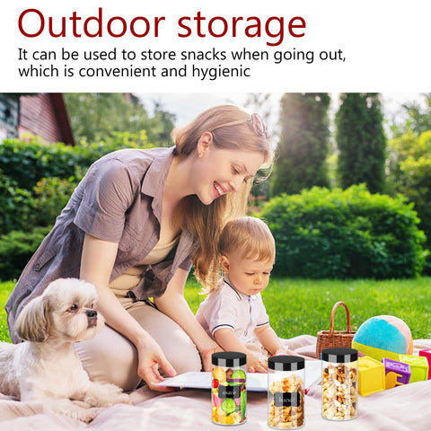 Hajoyful reusable durable plastic jars designed for versatile storage