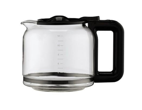 Hakano heat-resistant glass carafe preserves warmth during daily brewing.