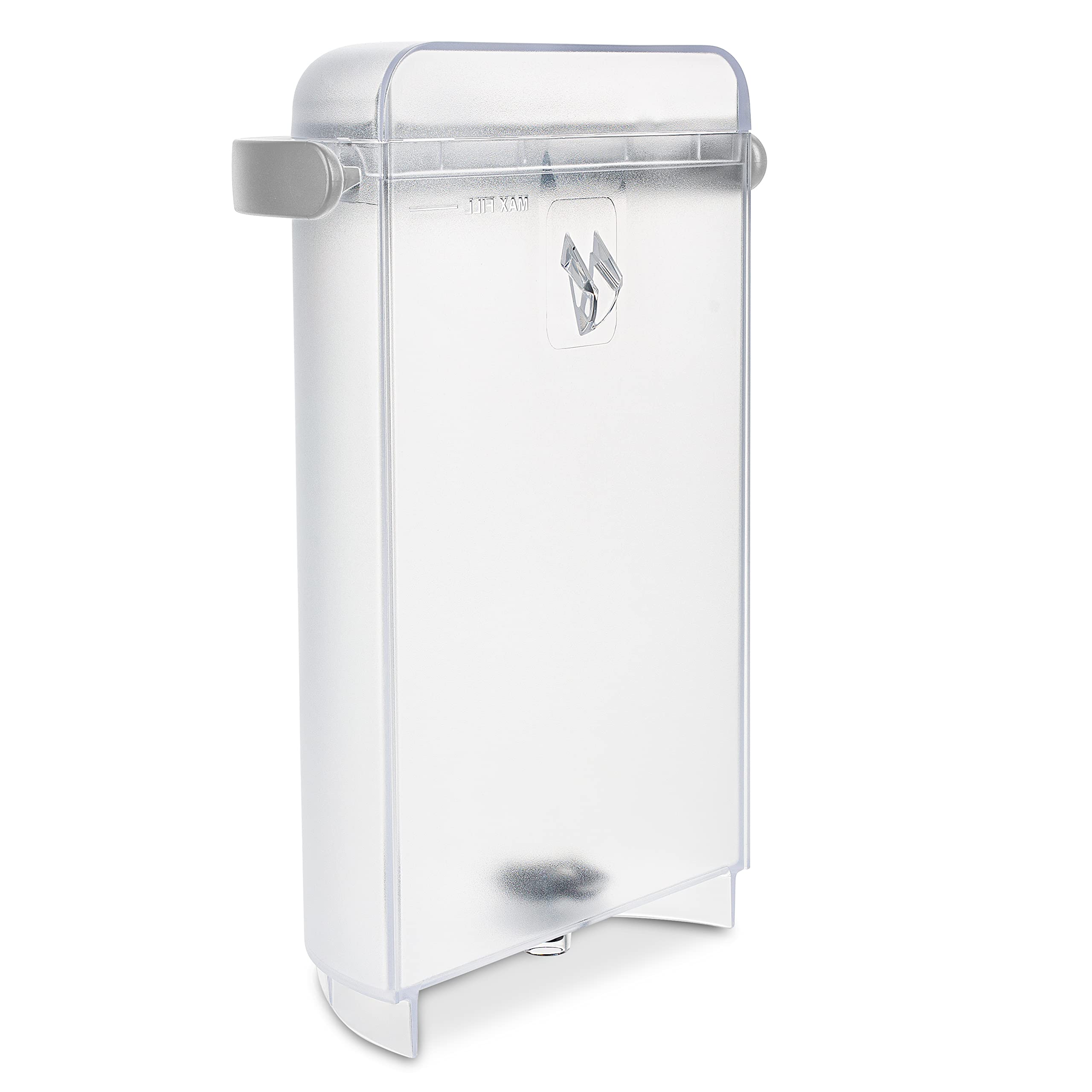 Hakano replacement reservoir with silver handle aids quick installation and maintenance.
