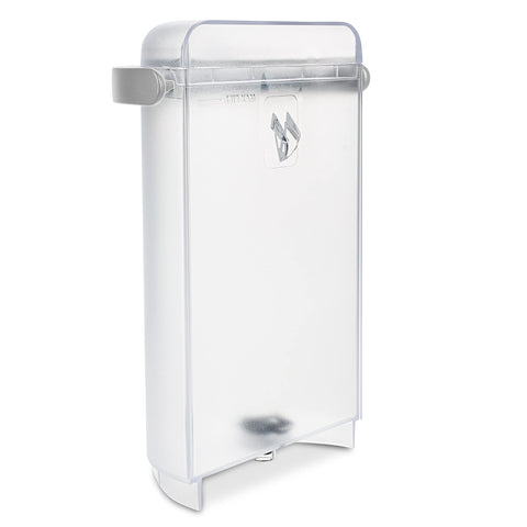 Hakano replacement reservoir with silver handle aids quick installation and maintenance.