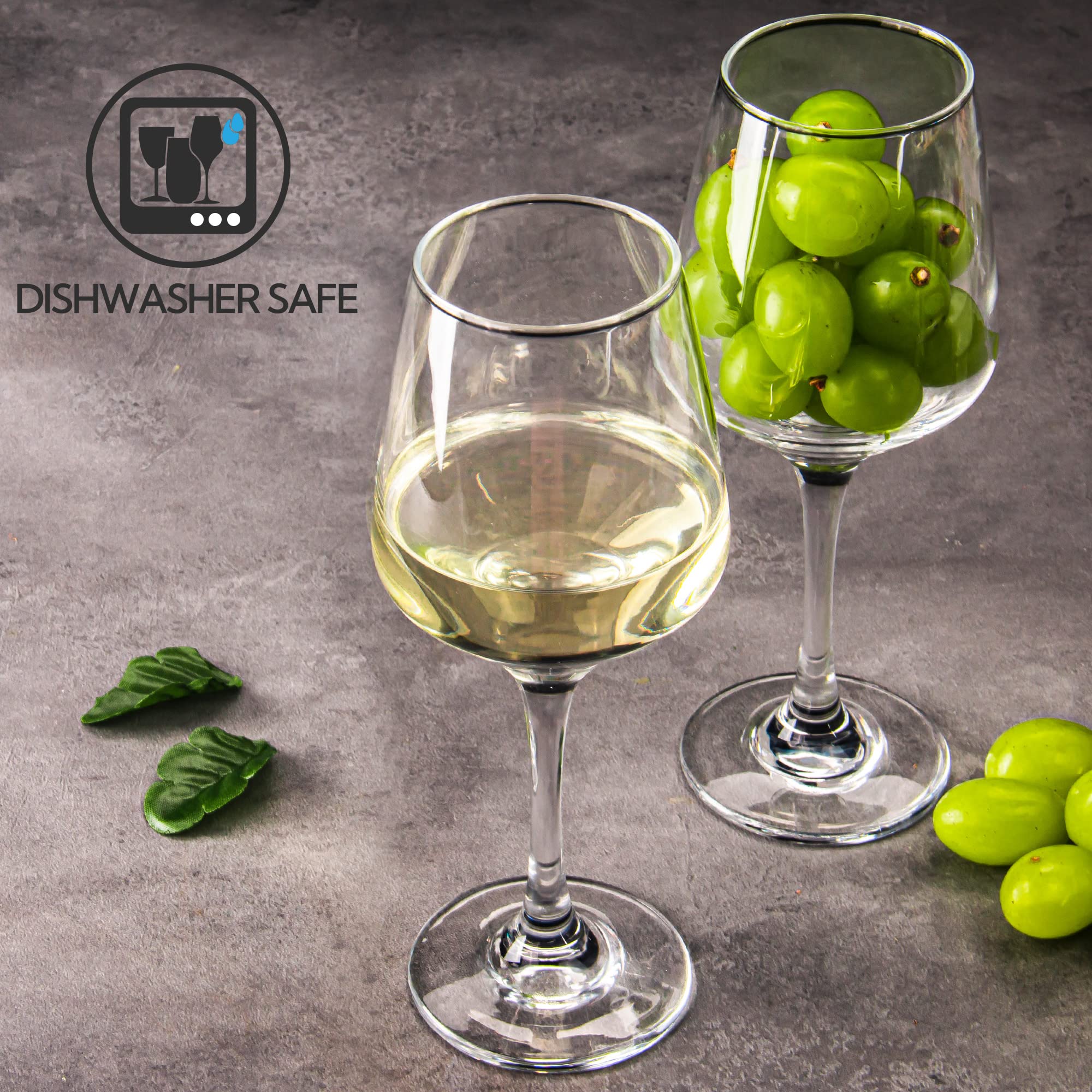 HAKEEMI wine glasses base-stable design prevents tipping during gatherings