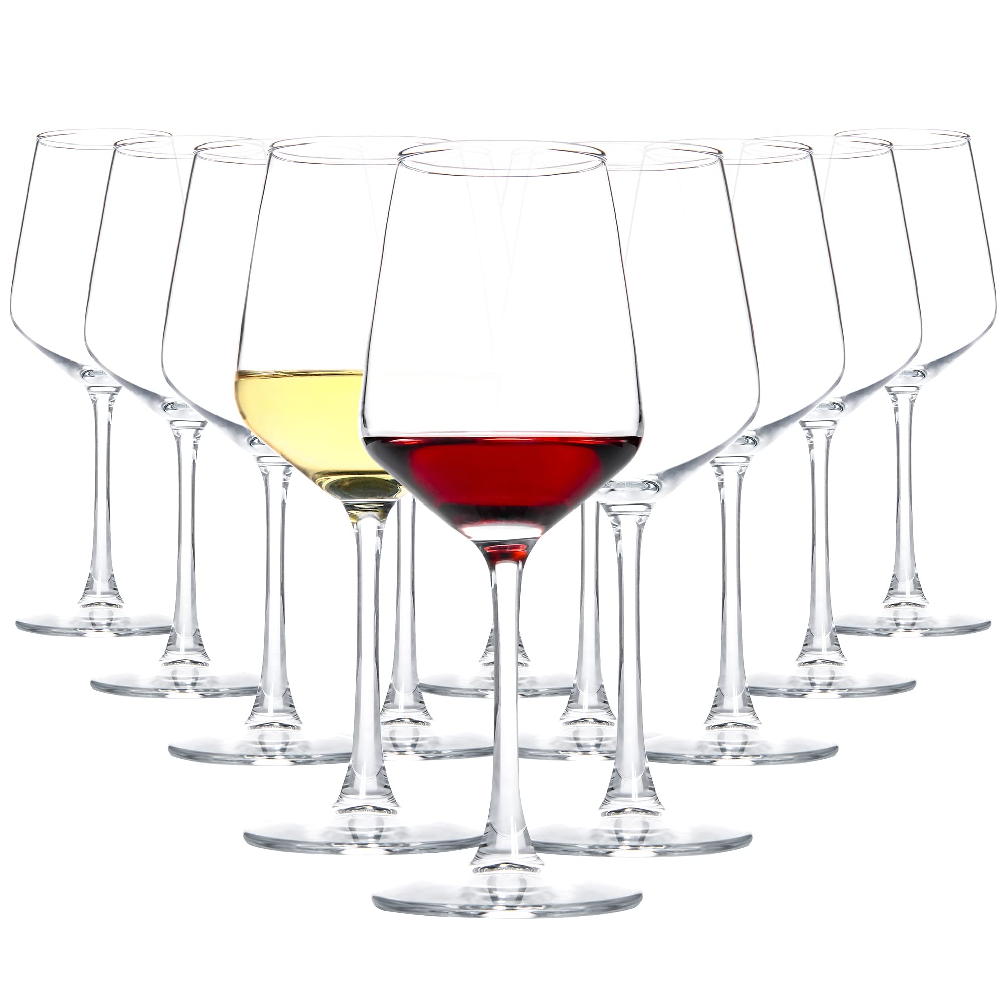 HAKEEMI wine glasses front view showcases clarity for red and white pours