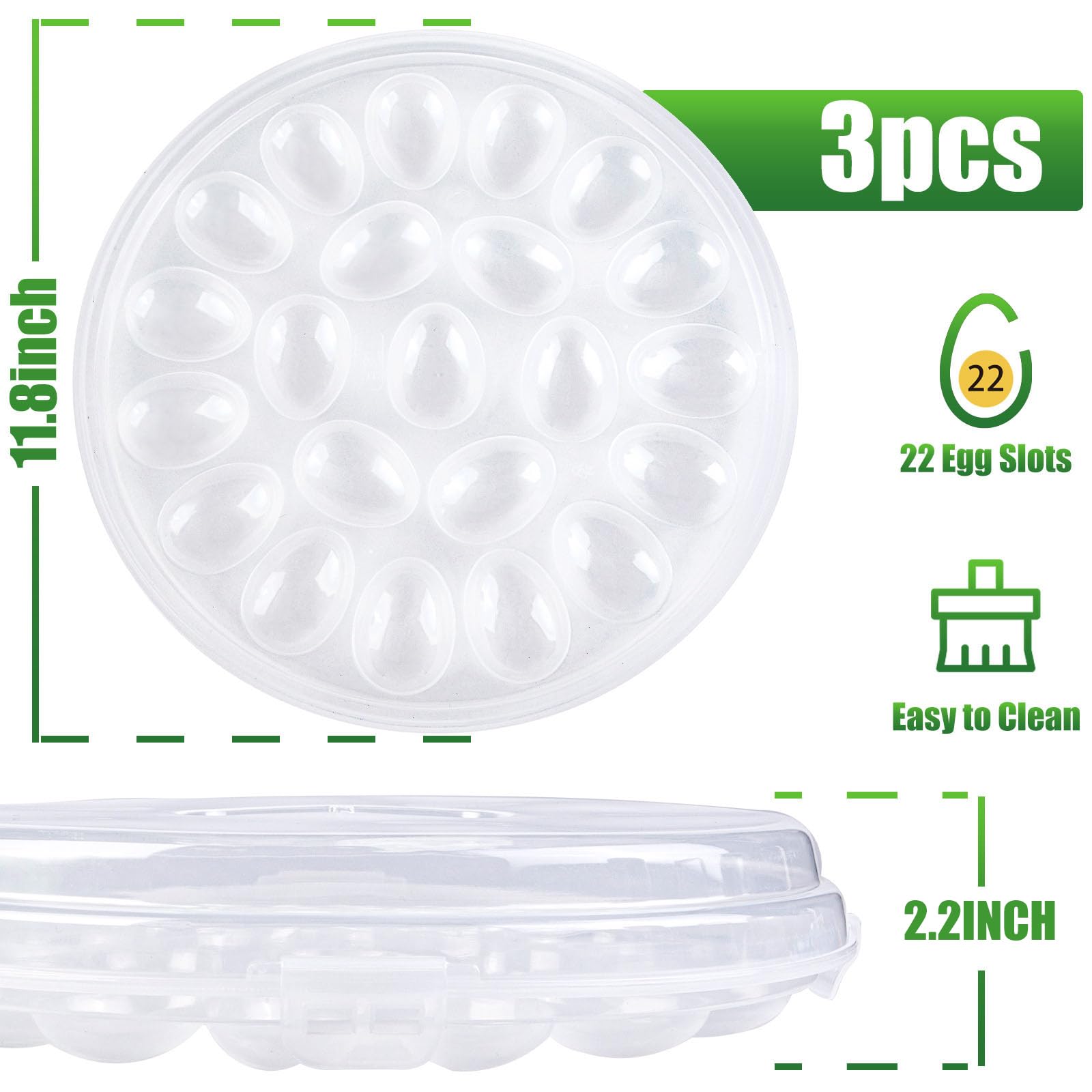 HAKSEN deviled egg holder with foldable handle for easy carry