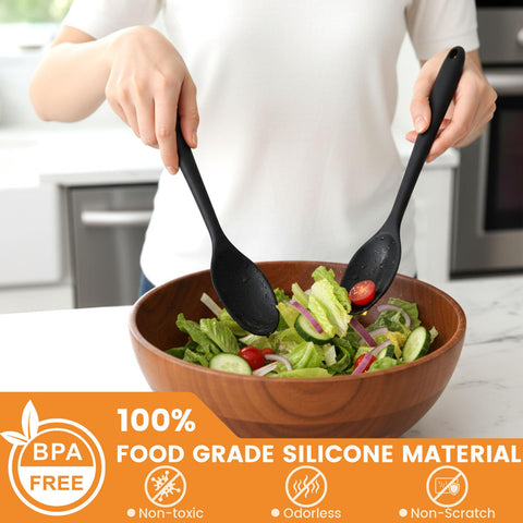 HAKSEN silicone spoons are heat resistant up to 446°F for sautéing and scraping