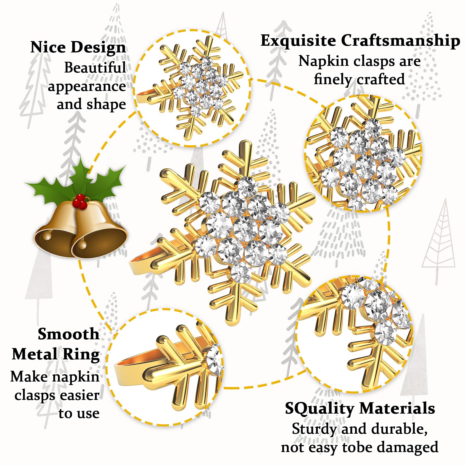 Halatool Christmas table decor enhances napkin presentation during celebrations